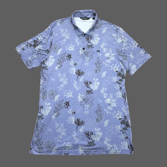 Travis Mathew Featherweight Cruise Polo Heather Violet Storm XXL GUC - Picture 1 of 11